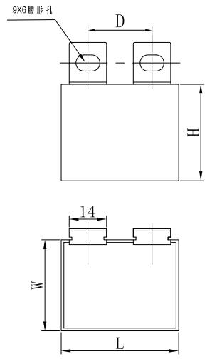 IGBT Sunbber Capacitor Outline Drawing